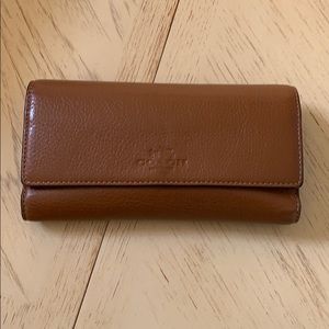 Coach brown leather wallet